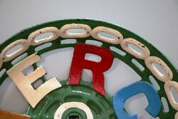 Vintage PIERCE Cast Iron TractorImplement Seat