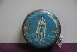 Vintage Pastilles a Land39eau de Lourdes Tin 