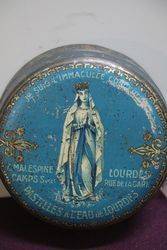 Vintage Pastilles a Land39eau de Lourdes Tin 