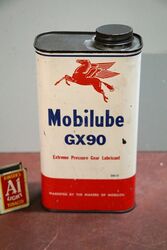 Vintage Pegasus Mobilube GX90 1 quart Oil Tin
