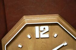 Vintage Pepsi Wall Clock Impact International Plastic Woodgrain 1970s 