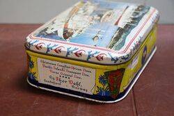 Vintage Pictorial Tin Depicting Ships and Boats 