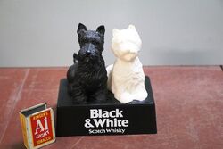 Vintage Plastic Black and White Scotch Whisky Adv Figure