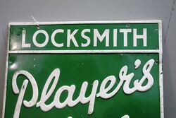 Vintage Players Please Locksmith Embossed Tin Sign 