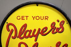 Vintage Players Please Round Enamel Advertising Sign 