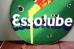 Vintage Players Please Round Enamel Advertising Sign 