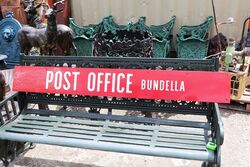 Vintage Post Office Bundella Enamel Sign. #