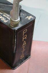Vintage Pratts 2 Gallon Fuel Can with pouring Spout 