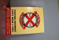 Vintage REDeX Additive  Conversion NewOld Stock Tin Sign 