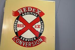 Vintage REDeX Additive  Conversion NewOld Stock Tin Sign 