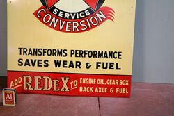 Vintage REDeX Additive  Conversion NewOld Stock Tin Sign 