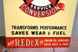 Vintage REDeX Additive  Conversion NewOld Stock Tin Sign 