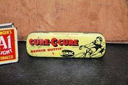 Vintage ROMAC Cure-C-Cure Cycle Tyre Repair Outfit Tin.