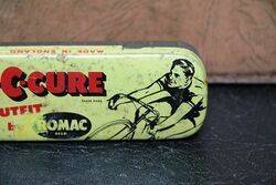 Vintage ROMAC CureCCure Cycle Tyre Repair Outfit Tin