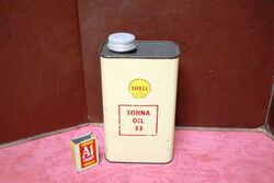 Vintage Rare Shell Tonna Oil 33 1 quart Tin.