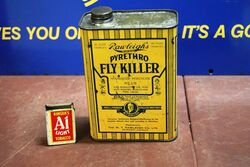 Vintage Rawleighand39s Pyrethro Fly Killer 40 Fluid Oz Tin