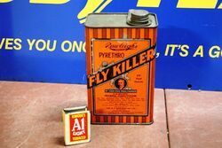 Vintage Rawleigh's Pyrethro Fly Killer 40 Fluid Oz Tin.