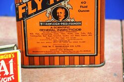 Vintage Rawleighand39s Pyrethro Fly Killer 40 Fluid Oz Tin