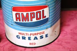 Vintage Red Ampol MultiPurpose 5lb Grease Tin