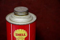 Vintage Red Shell X100 Motor Oil 2030 One Quart Tin