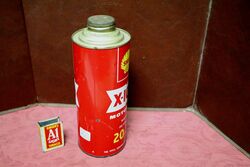 Vintage Red Shell X100 Motor Oil 2030 One Quart Tin