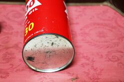 Vintage Red Shell X100 Motor Oil 2030 One Quart Tin