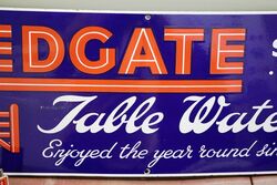 Vintage Redgate Table Waters Sold Here Enamel Adv Sign 