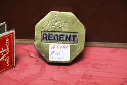 Vintage Regent Octagonal Solid Brass Screw Cap.