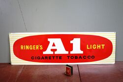 Vintage Ringers A 1 Light Cigarette Tobacco  Tin Sign 