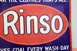 Vintage Rinso Enamel Advertising Sign