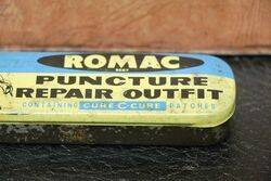 Vintage Romac Puncture Repair Outfit Tin