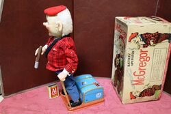 Vintage Rosko McGregor Tin Toy Cigar Smoking Scotsman 