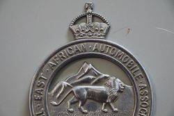 Vintage Royal East African Automobile Car Badge 