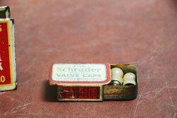 Vintage Schrader Valve Caps Tin