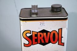 Vintage Servol SAE 40 Motor Oil One Gallon Tin