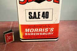 Vintage Servol SAE 40 Motor Oil One Gallon Tin