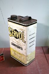 Vintage Servol SAE 40 Motor Oil One Gallon Tin