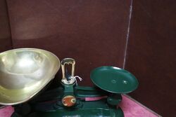 Vintage Set of BOOTS the Chemist Scales and Bell Weights