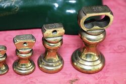 Vintage Set of BOOTS the Chemist Scales and Bell Weights
