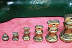 Vintage Set of BOOTS the Chemist Scales and Bell Weights