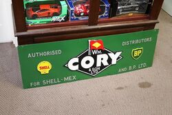 Vintage Shell-Mex Cory Metal Sign with Applied Graphics. # Vintage Shell-Mex Cory Metal Sign with Applied Graphics. #