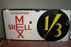 Vintage ShellMex Guaranteed 13 pence Enamel Sign 