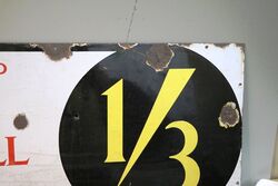 Vintage ShellMex Guaranteed 13 pence Enamel Sign 