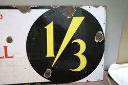 Vintage ShellMex Guaranteed 13 pence Enamel Sign 