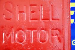Vintage Shell 2 gal Running Board Fuel Can 