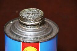 Vintage Shell 500 Heavy Duty Brake Fluid 1 pint Blue Tin