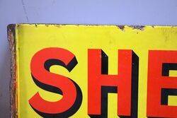 Vintage Shell Cars For Hire Double Sided Enamel Sign