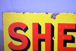Vintage Shell Cars For Hire Double Sided Enamel Sign