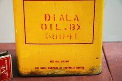 Vintage Shell Diala Oil BX One Gallon Tin
