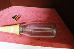 Vintage Shell Embossed One Quart Oil Bottle